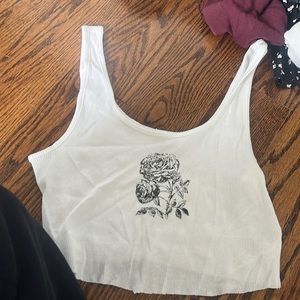 Garage white tank top